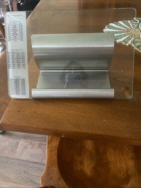 Stainless Steel Glass Cookbook/Tablet Stand with Conversion Chart